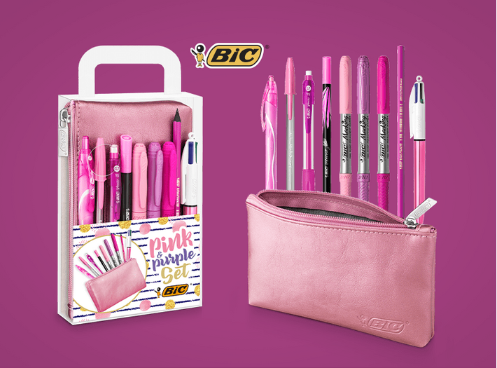 Set BIC Pink & Purple ongeacht het bedrag